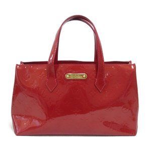 LOUIS VUITTON Wilshire PM Hand bag Monogram Vernis Pomme D’amour Us...
